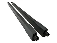 Комплект рейлингов L450 мм Dragon Pro, темно-серый, 2 шт.