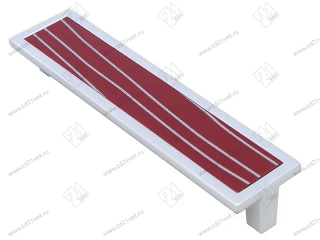 SN-128-02-29 Скоба Metax 128 мм (хром/красный волна) <50/250> 1