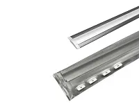 17.800.00.393 Профиль алюминиевый 2507W-01 врезной, L=2м, диффузор полуматовый, 4 заглушки.