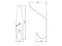 Крючок-вешалка № 6, цинк <150>