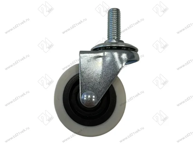 Опора колесная 322, нагрузка 30 кг, d50 мм, h56 мм, М10, резина, серый 1
