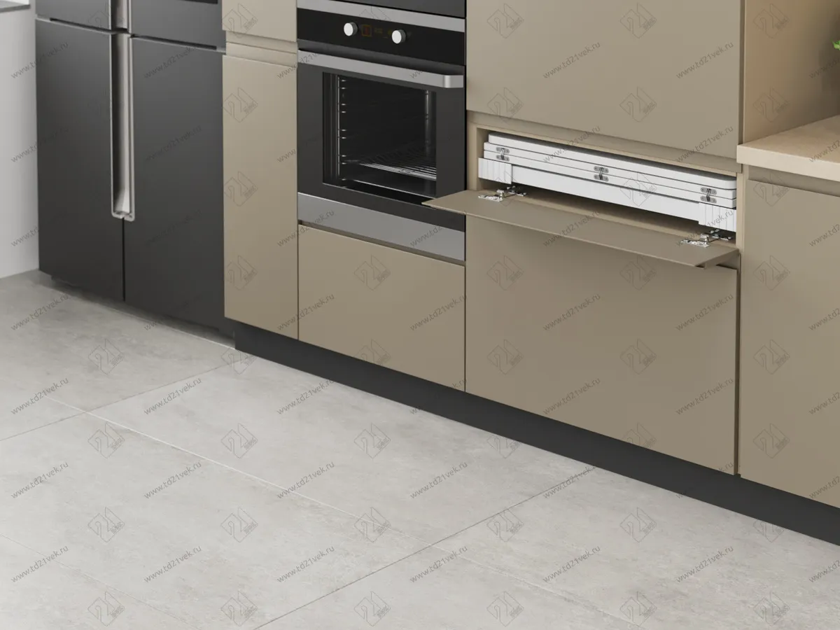 S-2145-W Механизм Starax для встраиваемой столешницы в три сложения с ножкой, шир.600 (564х510х125 мм), белый 2