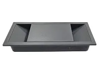 Заглушка кабель-канала, 156х66х22мм, темно-серый