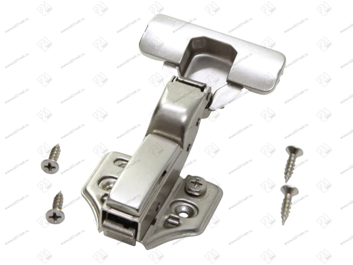 Петля 3D вкладная 16мм, с планкой H=2мм, CLIP, c доводчиком, никель 1