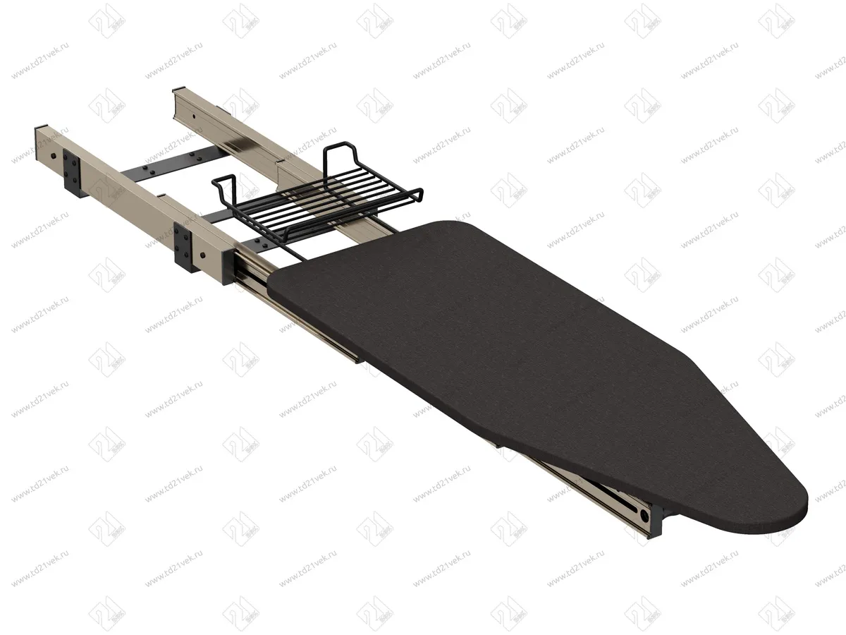 S-6616-A Выдвижная гладильная доска с фасадом в 400 базу, Starax, антрацит 3