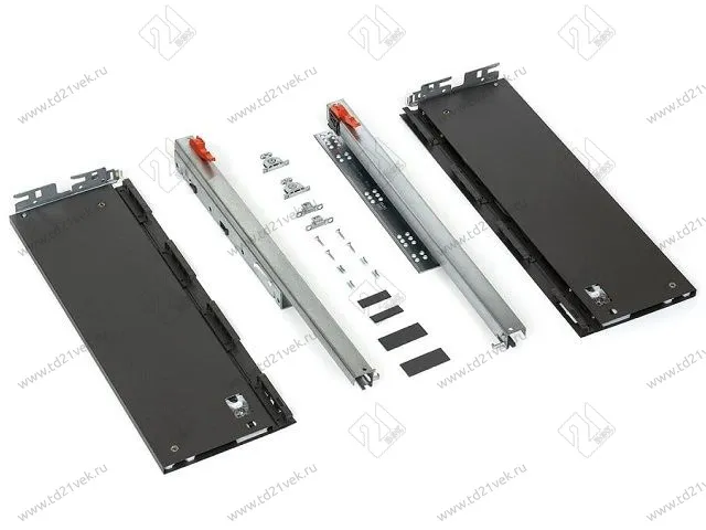 12716813650745 FLOWBOX L450 мм / H192 (с доводчиком + PUSH OPEN) (антрацит) (pack) <6> 1
