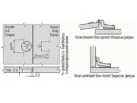 ZP-BICN070BE Петля внутренняя GTV без евро, с отв. пл., 45/35мм, Н0 сталь, <250>