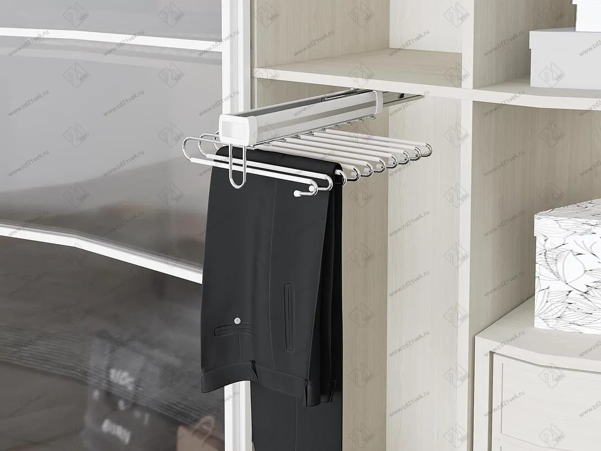 S-6722-W Брючница в базу 400 мм, Starax, (360х460х150 мм), алюминий, хром 1