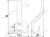 K305SN.6 Крючок мебельный K0550 cатиновый никель <20> превью 2