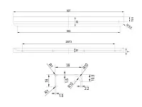 RT110SC.1/000/1000 Ручка торцевая 864 мм сатиновый хром <20>
