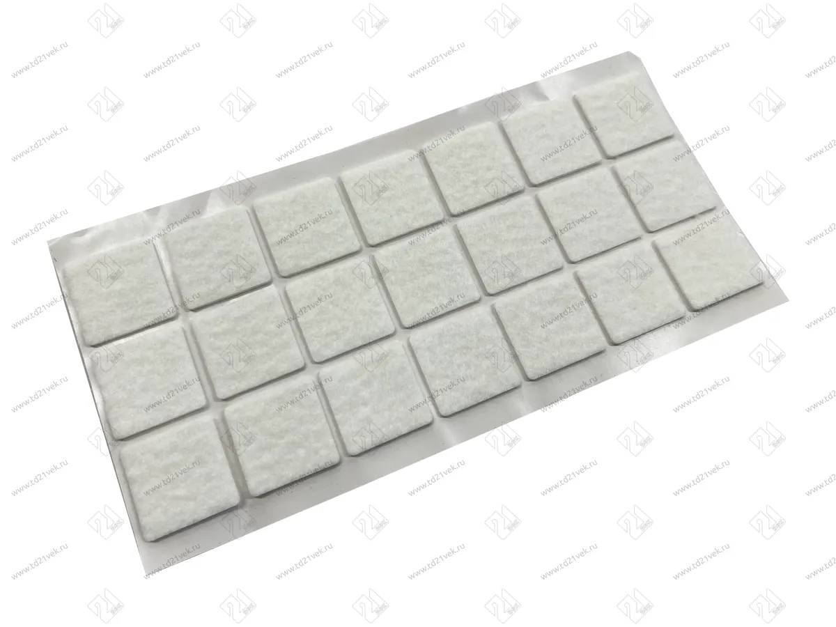 Подпятник фетровый Pacific PC 6030 WH 30*30 мм белый (на листе-21) <50/600> 1
