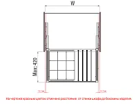 S-6706-W Брючница с органайзером для аксессуаров в базу 900 мм, Starax, (860-890х475х100 мм), направляющие Blum Tandem, белая