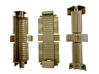 Комплект для цоколя с подсветкой, шампань голд, 1соединитель, 1угол.внутр, 1угол наружний, пластик