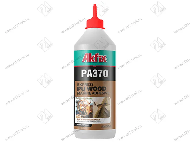 Akfix PA370 ПУ Клей для дерева Д4 500 гр. Прозрачный 1