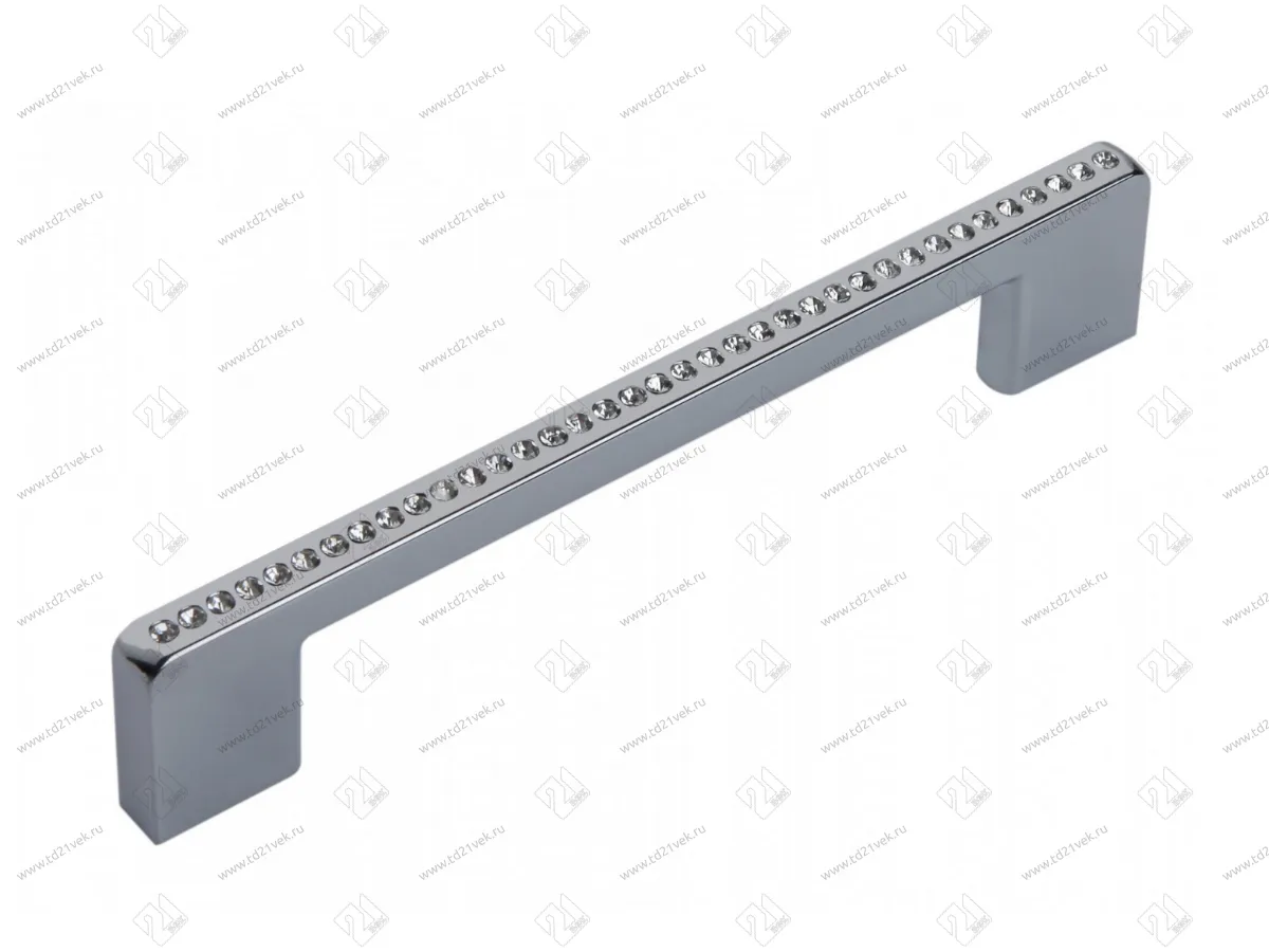 RS429CP/CrT.4/128 Ручка-скоба 128 мм с кристаллами, хром <25> 1