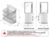 S-2205-C Бутылочница 300, Starax, 3-х ярусная, направляющие Blum Tandem, (255х470х635 мм), левая превью 2
