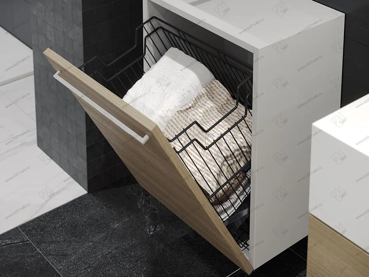 S-8113-A Корзина для белья навесная в базу 400 мм, Starax, (330х290х500 мм), антрацит 1