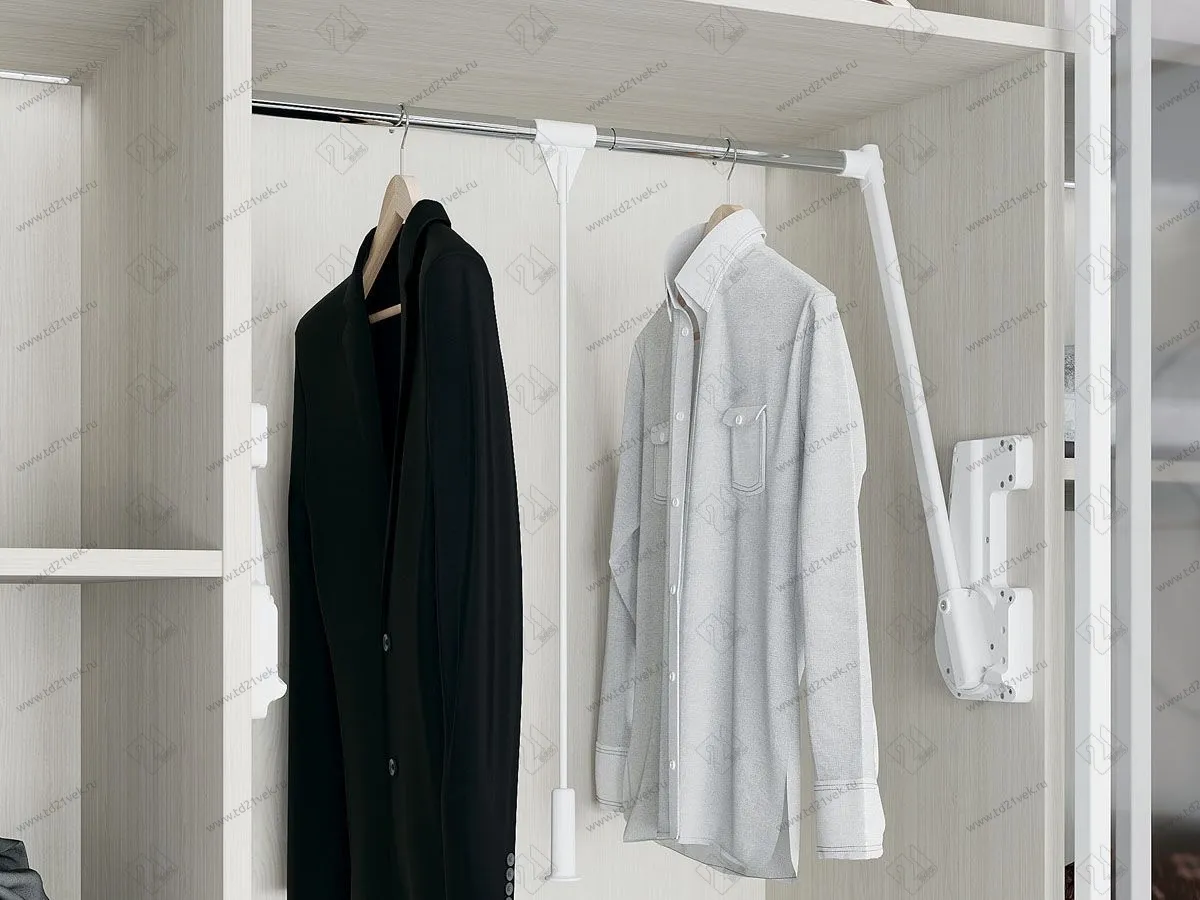 S-6014-W Пантограф Starax, (850-1150x290x900 мм), нагрузка 15 кг, белый/хром 1