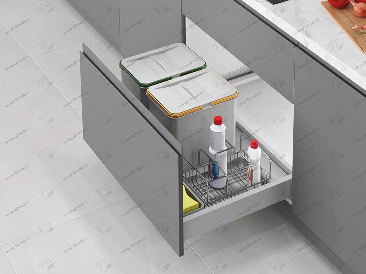 S-2554-G Система сортировки в базу 800 мм, Starax Order2, (740-705x490-415x305 мм), серый 1