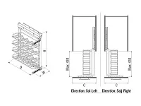 S-2182-C Винный шкаф в базу 400 мм, Starax, направляющие Blum Tandem, (260х470х640 мм), с доводчиком, правая
