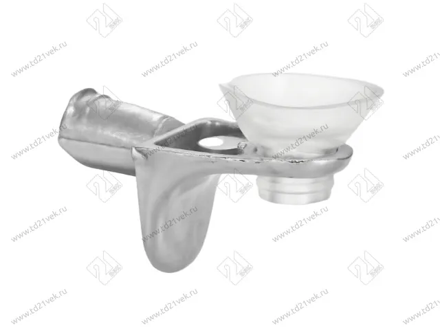 Полкодержатель с присоской и упором, для стеклянных полок, никель 1