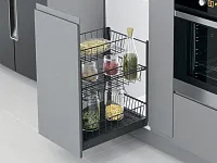 S-2123-A Выдвижная корзина в базу 450 мм, Starax, 3-х уровневая, (360х500х520 мм), с доводчиком