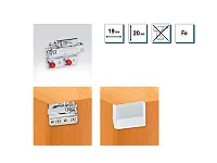 Навес усиленный до 140 кг (1 компл.= 2 навеса, 2 площадки, 2 заглушки белые, саморезы), P1801