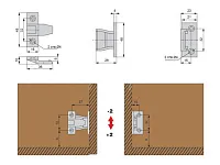 Клип-защёлка фасада 48х16мм, компл.=2 шт., черный