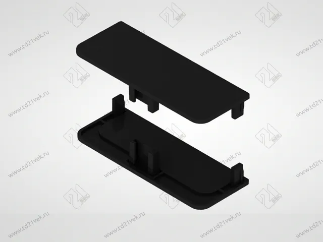 С-образный комплект закрытых заглушек (2 шт.) №2 черный <10> 1