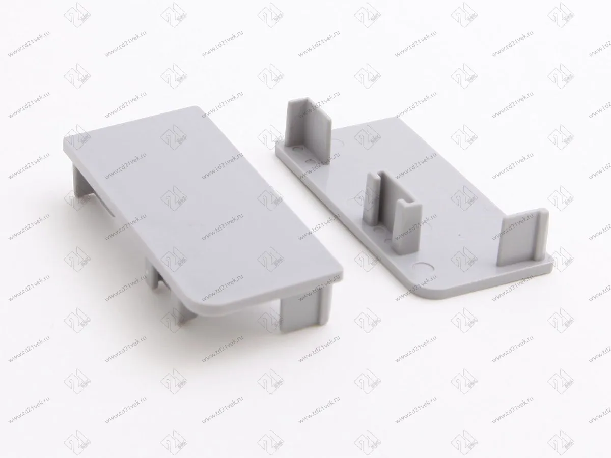 Г-образный комплект закрытых заглушек (2 шт.) №13 алюминий <10> 1