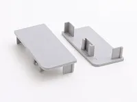 Г-образный комплект закрытых заглушек (2 шт.) №13 алюминий <10>