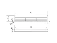 Вентиляционная решётка для цоколя №13 серый 390*65 мм <50>