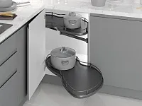 S-3014-A Волшебный угол "Лепесток" в базу 450 мм, Starax, (850х475х600 мм), правый, антрацит