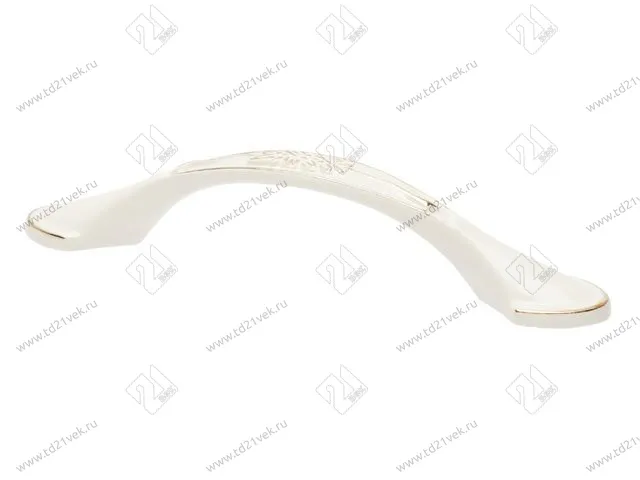 UZ-ROYAL1-96-10-03 Ручка GTV ROYAL1 C=96мм, белый/золото <50> 1