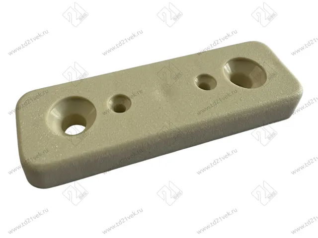 Подпятник мебельный пластиковый, денвер светлый/крем, 50х17хh6 мм, под саморез/гвоздь 1