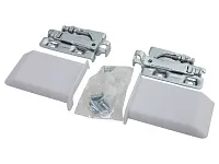 Навес мебельный регулируемый, сталь, комплект R+L, с белой пластиковой заглушкой и кт. крепежа