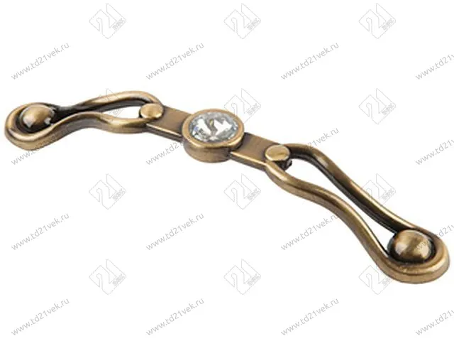 CRL21-128 BA Ручка-скоба с кристаллами, бронза <40/200> 1