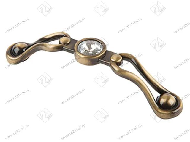 CRL21-96 BA Ручка-скоба с кристаллами, бронза <50/250> 1