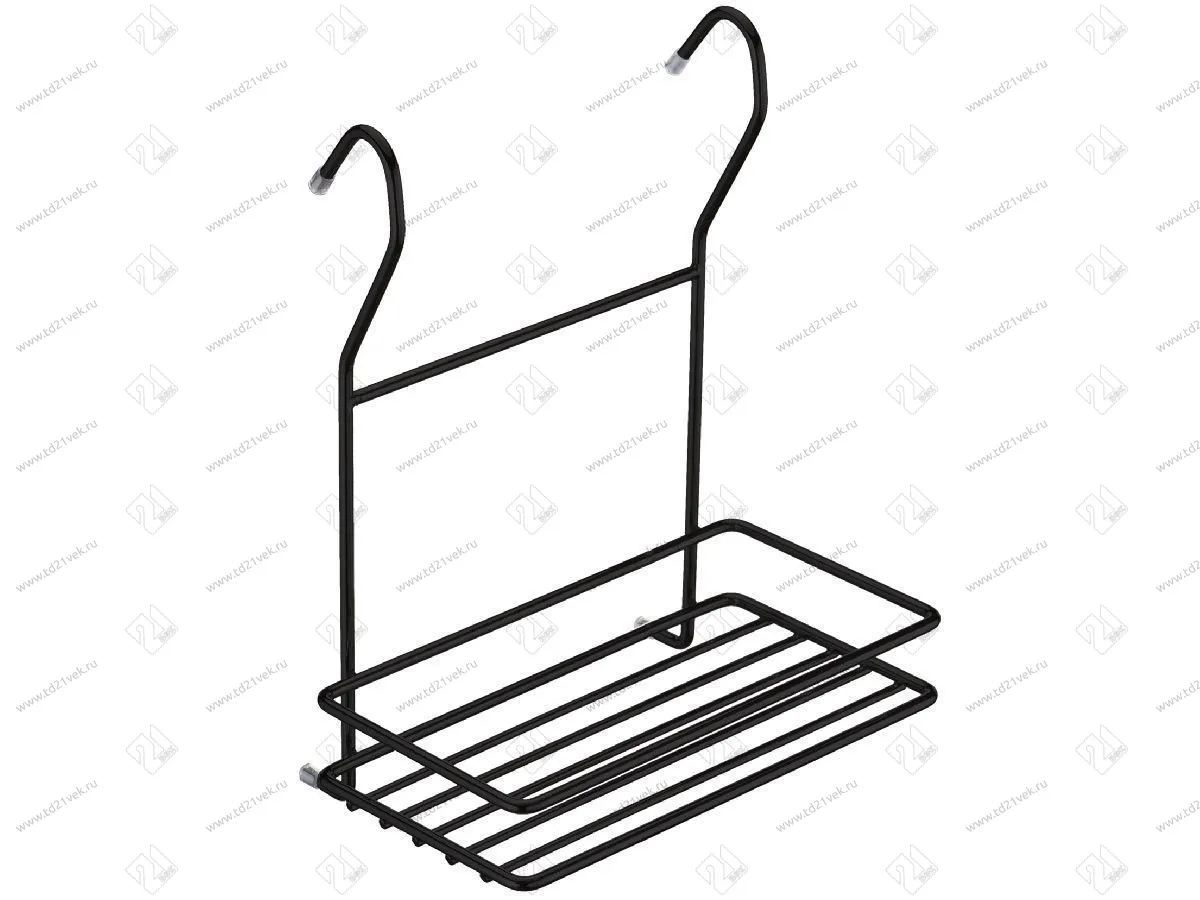 MX-067 BL Полка одинарная малая, Д200 Ш135 В250, черный матовый <24 > 1