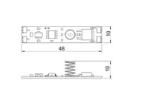 08.800.00.325 Сенсорный выключатель на касание DPs-2 с пружиной, диммируемый,  встраиваемый 12В-24В