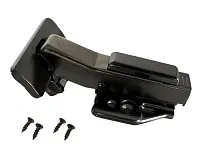 Петля угловая +45°, 48мм, планка Н=2, 3D, CLIP-ON, 2 накладки+4 самореза, с доводчиком, черный