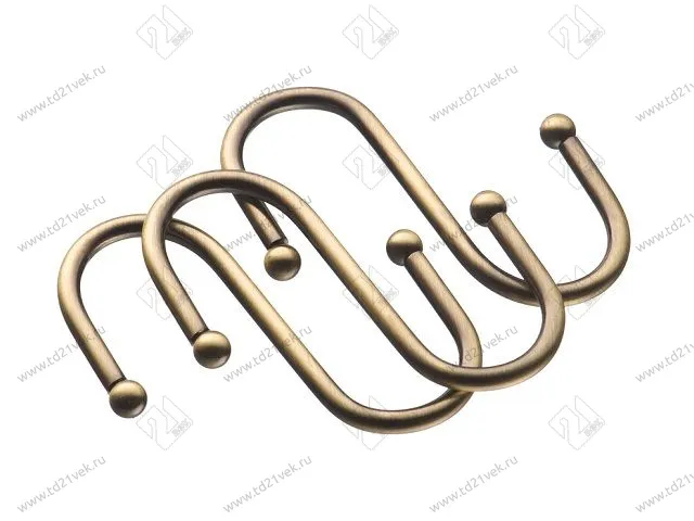 LE 311B AB Комплект крючков больших для рейлинга (3 шт) бронза <50/200> 1