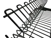 Сушка для посуды 700мм двухуровневая, 2 поддона, антрацит, плоский прут, для ДСП 16мм, 668х275х209 мм