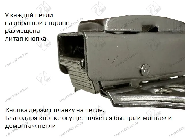 Петля 3D накладная 0мм, с планкой H=2мм, CLIP, c доводчиком, никель 2