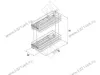 S-2424-С Бутылочница 250, Starax, 2-х ярусная, направляющие Blum Tandem, (203х475х495 мм), частичное выдвижение, правая превью 2