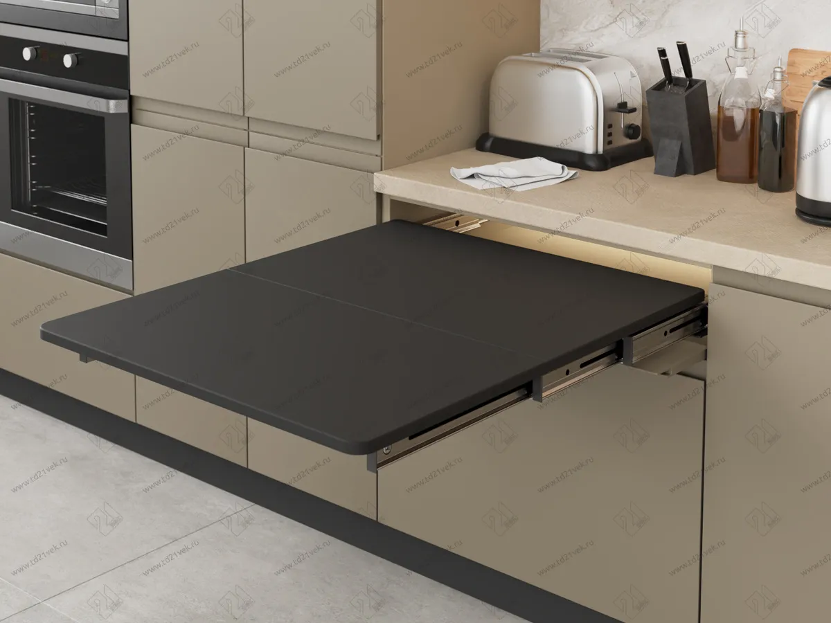 S-2140-A Механизм Starax для выдвижной столешницы
 в базу 600 мм  (564х500х100 мм), антрацит 4