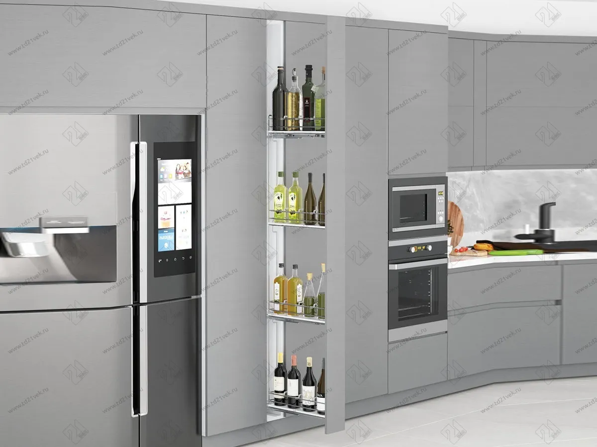 S-2918-C Выдвижная колонна в базу 150 мм, Starax, 4-х ярусная, (108х465х1650 мм), правая 1