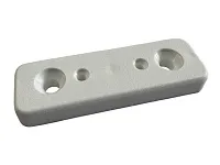 Подпятник мебельный пластиковый, белый, 50х17хh6 мм, под саморез/гвоздь