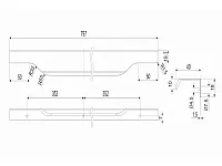 RT111BL.1/704/800 Ручка торцевая 704 мм матовый чёрный <20>