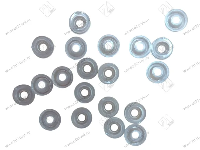 Шайба пластмассовая (прозрачная) внешн.-12, внут.- 4 мм, 1уп.= 1000 шт. 1